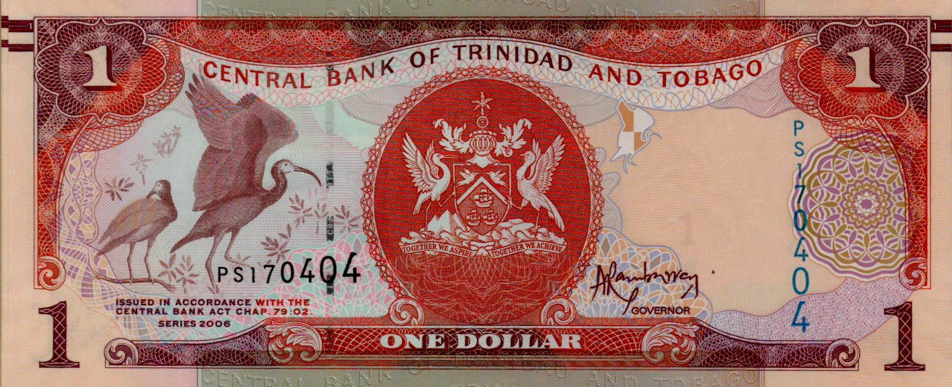 Trinidad and Tobago 1 2006 UNC P-46A/1